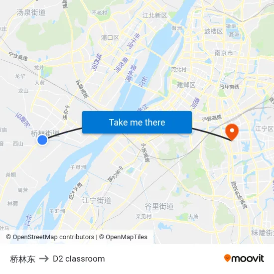 Qiaolin East to D2 classroom map
