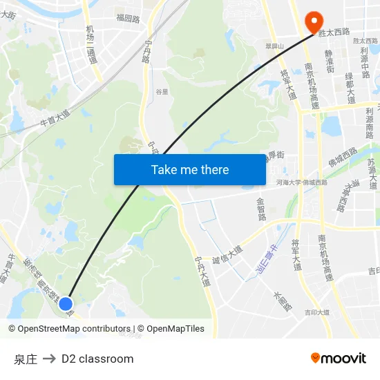 Quan Zhuang to D2 classroom map