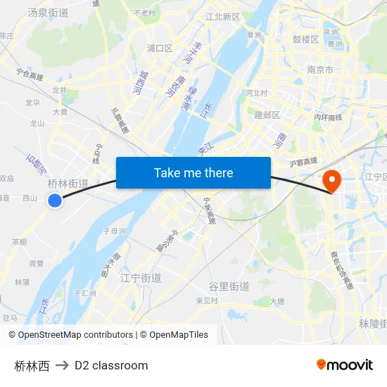 Qiaolin West to D2 classroom map