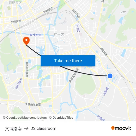 South Wenbo Road to D2 classroom map