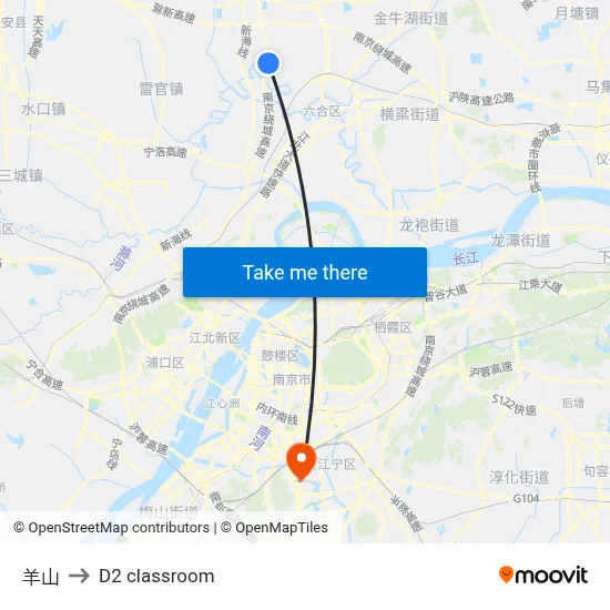 Yangshan to D2 classroom map