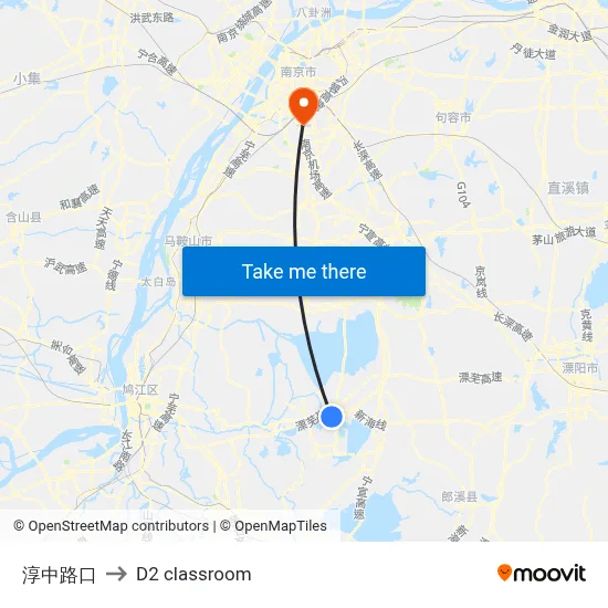 Chunzhong Intersection to D2 classroom map