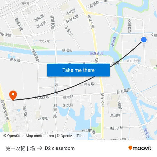 First Farmers Market to D2 classroom map