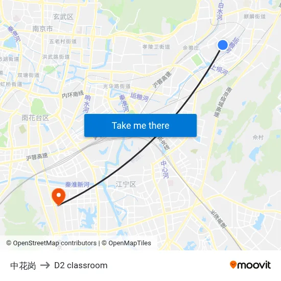 Zhonghuagang to D2 classroom map