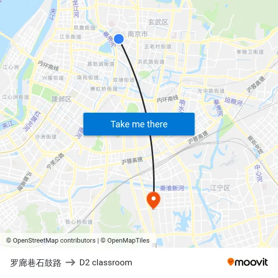 Luolang Lane Shigu Road to D2 classroom map