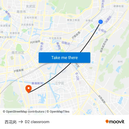 West Huagang to D2 classroom map