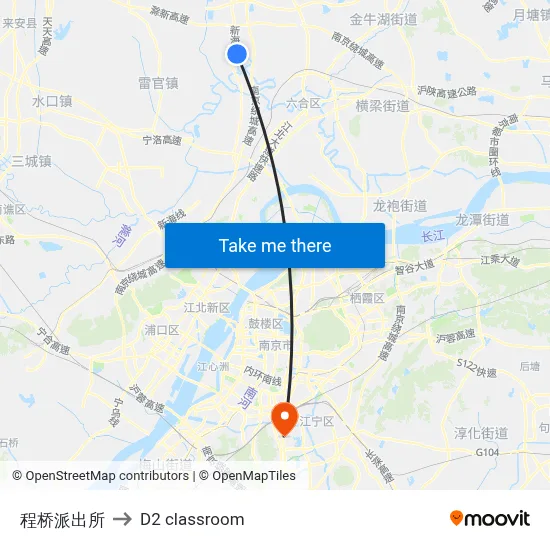 Chengqiao Police Station to D2 classroom map