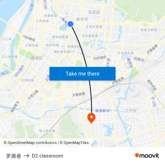 Luolang Lane to D2 classroom map