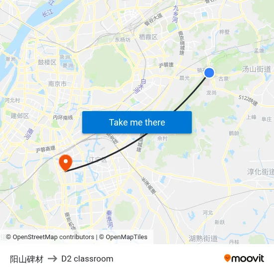 Yangshan Monument to D2 classroom map