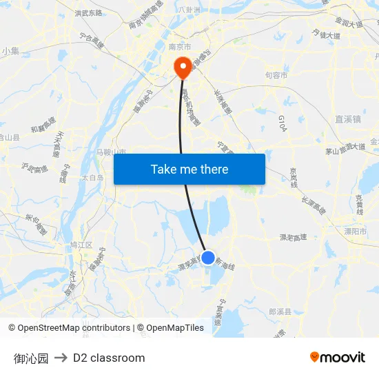 Yuqin Garden to D2 classroom map