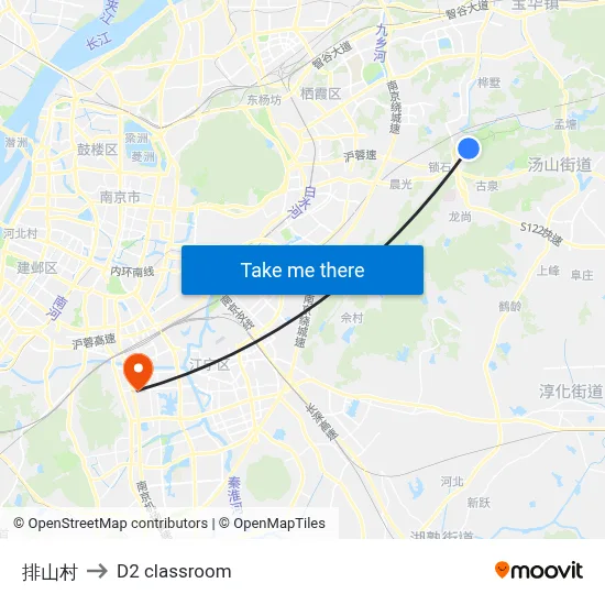 Paishan Village to D2 classroom map