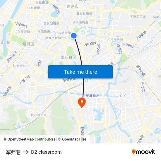 Junshi Lane to D2 classroom map