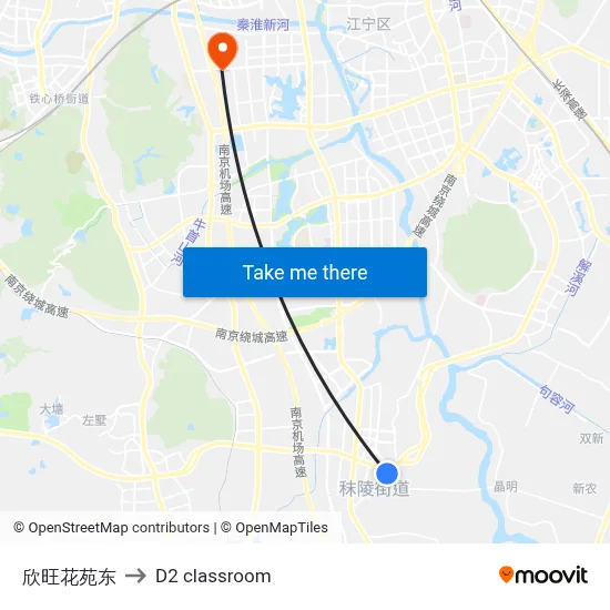 Xinwang Garden East to D2 classroom map