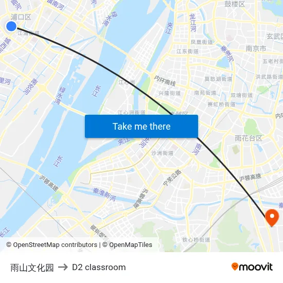 Yushan Cultural Park to D2 classroom map