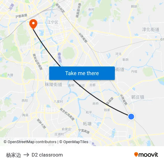 Yangjibian to D2 classroom map