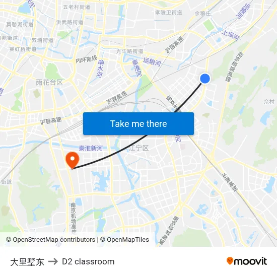 East Dalisu to D2 classroom map