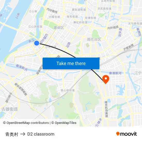 Youth Olympic Village to D2 classroom map