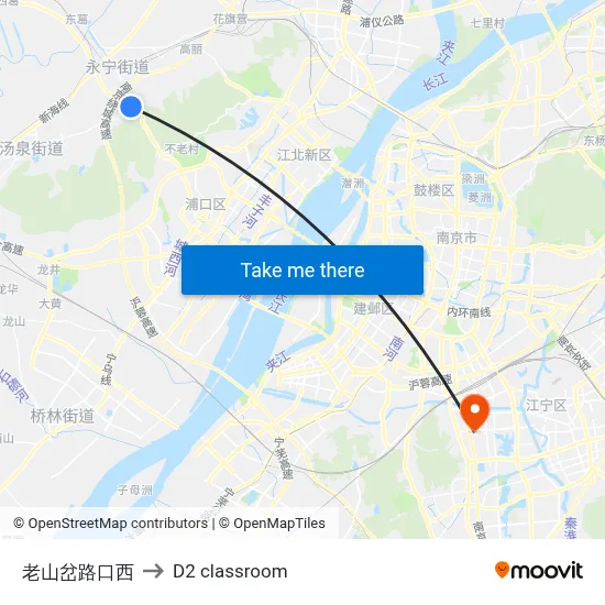 Laoshan Junction West to D2 classroom map