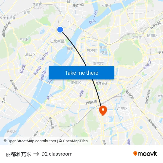 East Lidu Garden to D2 classroom map