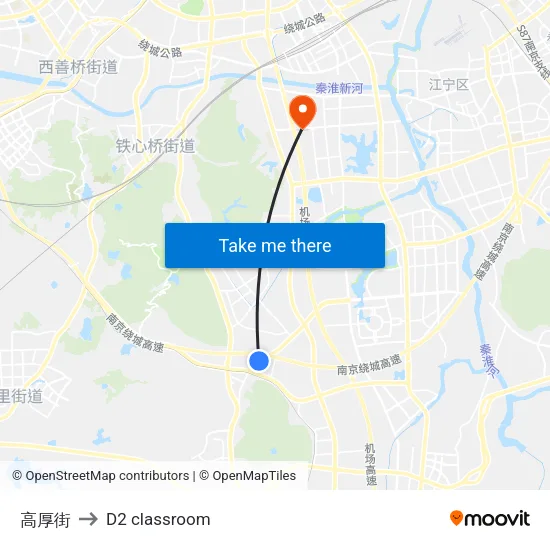 高厚街 to D2 classroom map