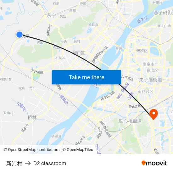 新河村 to D2 classroom map
