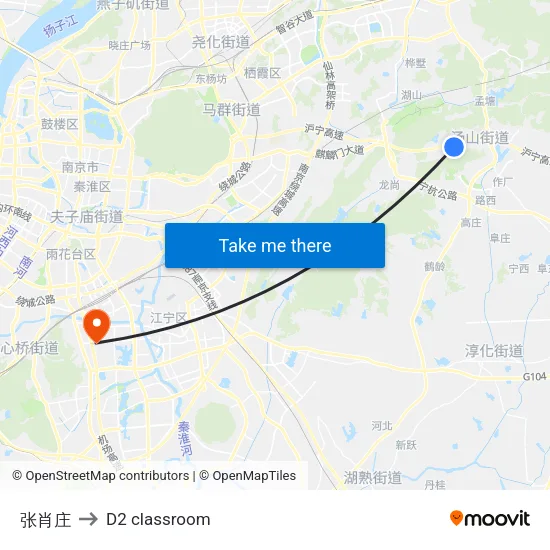 张肖庄 to D2 classroom map