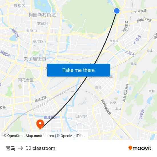 青马 to D2 classroom map