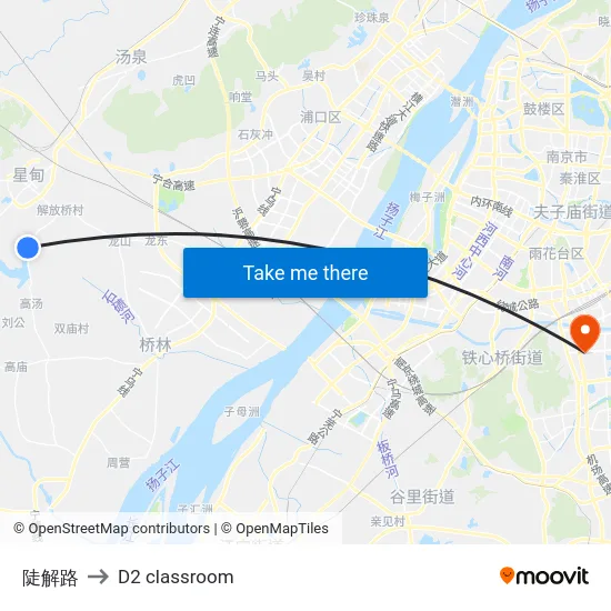陡解路 to D2 classroom map