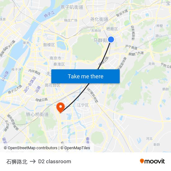 石狮路北 to D2 classroom map