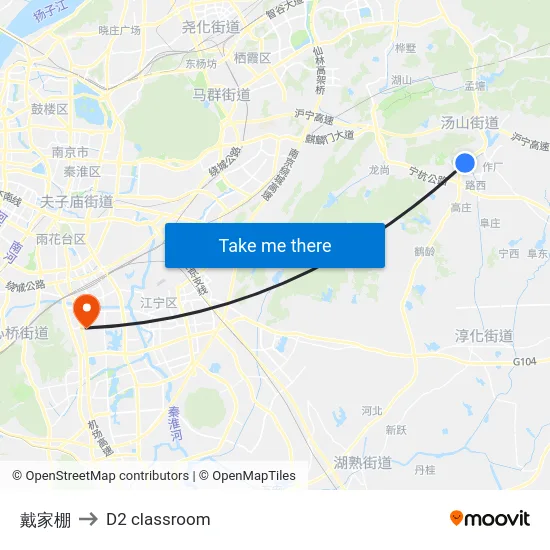 戴家棚 to D2 classroom map