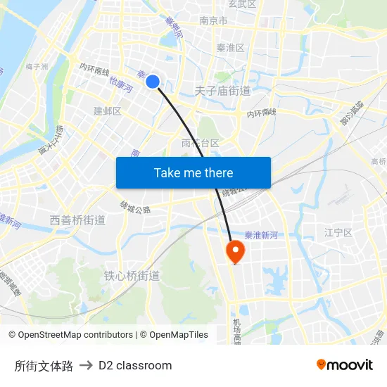 所街文体路 to D2 classroom map