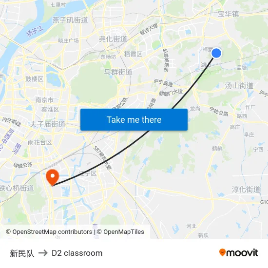 新民队 to D2 classroom map