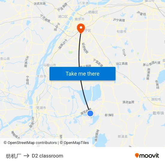 Textile Machinery Factory to D2 classroom map