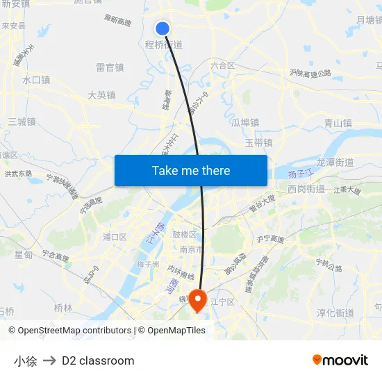 小徐 to D2 classroom map