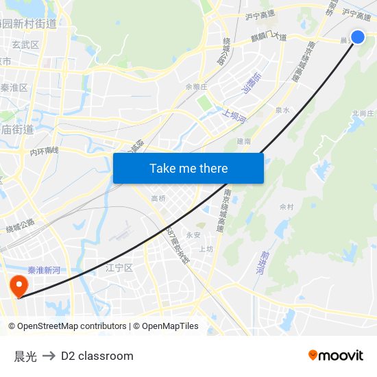 晨光 to D2 classroom map