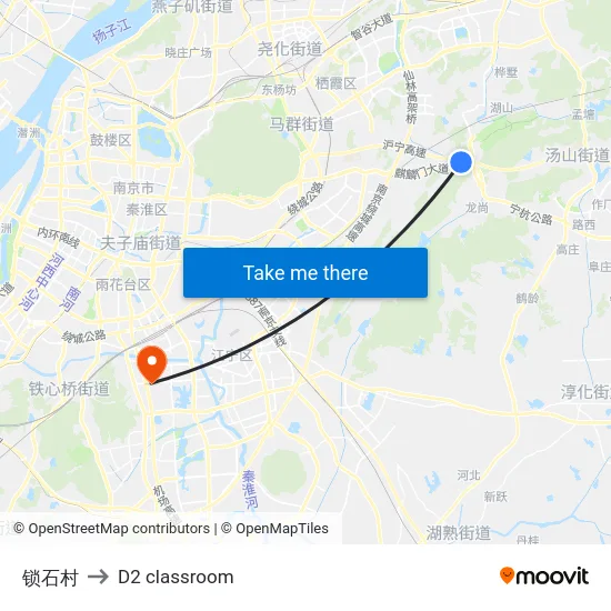 锁石村 to D2 classroom map