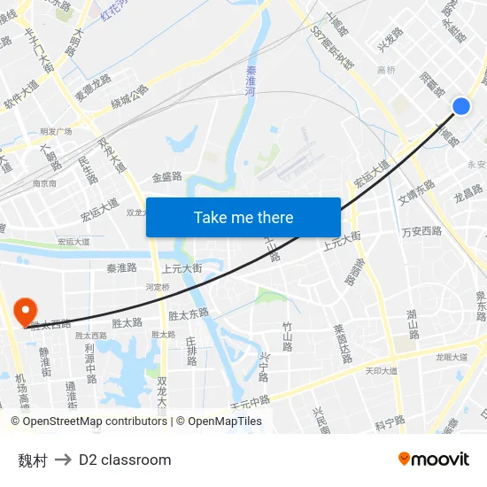 魏村 to D2 classroom map