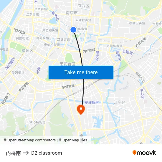 Neiqiao South to D2 classroom map
