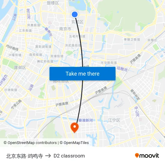 Beijing East Road·Jimingsi to D2 classroom map