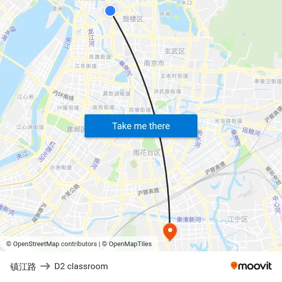 Zhenjiang Road to D2 classroom map