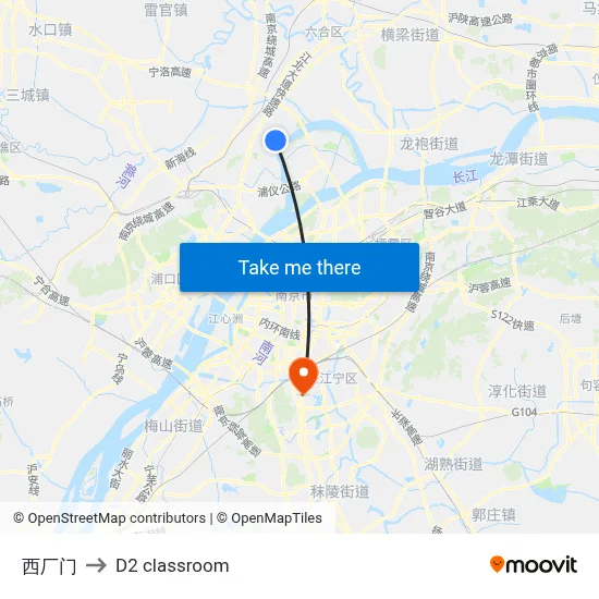 Xi Chang Men to D2 classroom map
