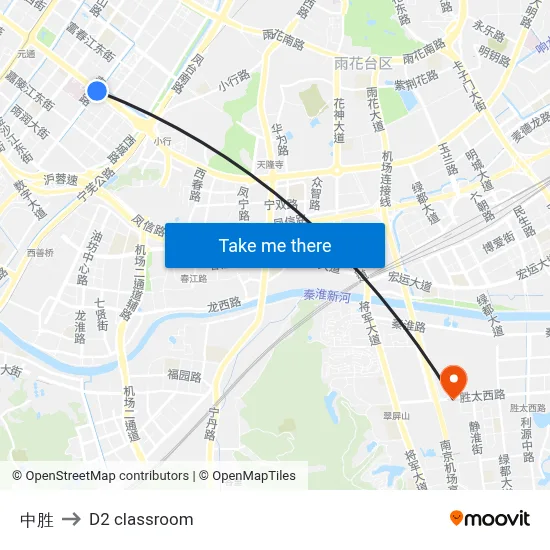 Zhongsheng to D2 classroom map