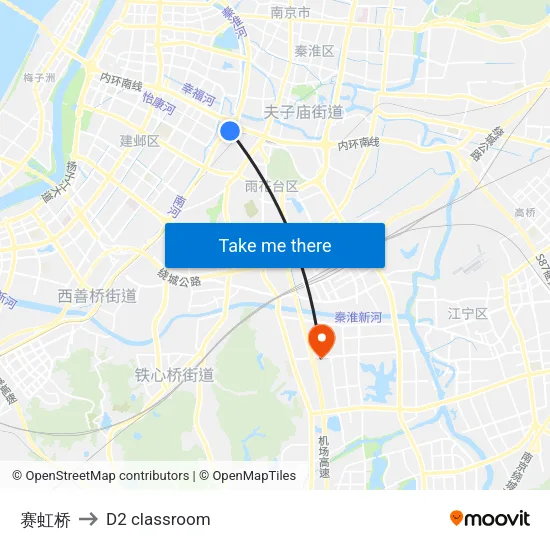 赛虹桥 to D2 classroom map