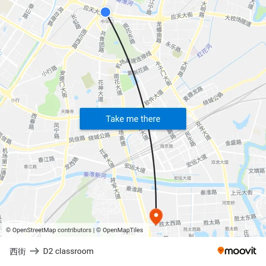 西街 to D2 classroom map