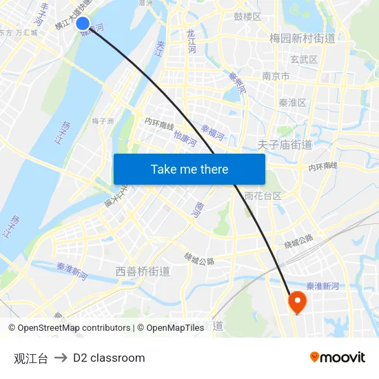 Guanjiang Platform to D2 classroom map