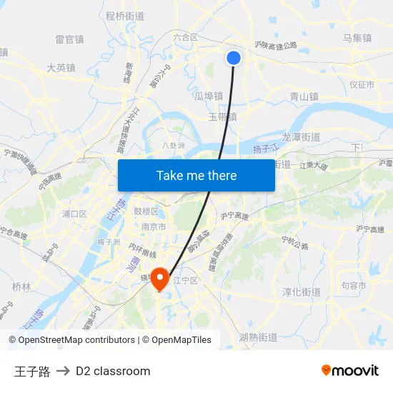 王子路 to D2 classroom map