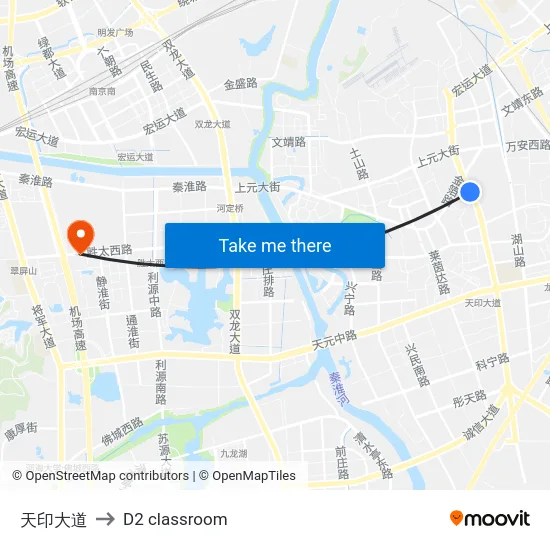 天印大道 to D2 classroom map