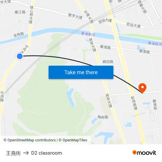 王燕街 to D2 classroom map