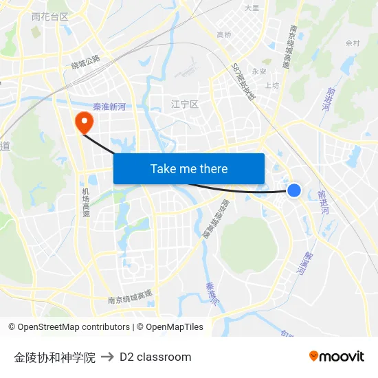 金陵协和神学院 to D2 classroom map