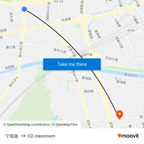 宁双路 to D2 classroom map
